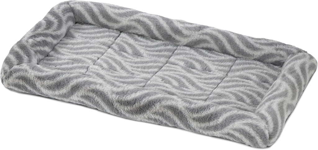 Close-up of plush bolster and padding in gray