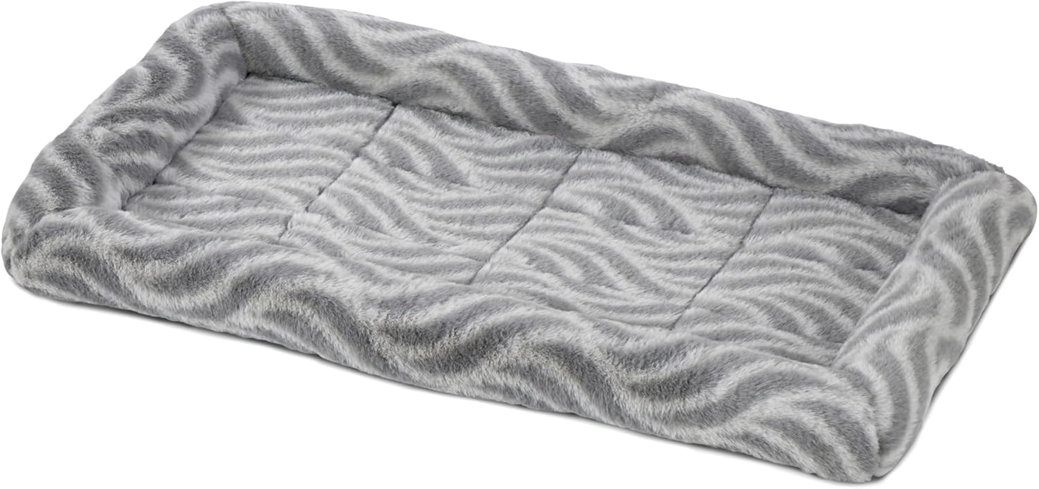 Close-up of plush bolster and padding in gray