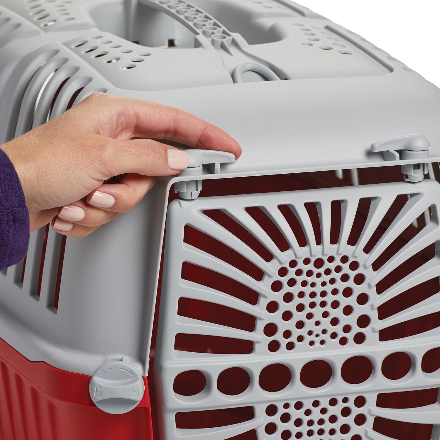 Strong red carrier handle Pet Prime