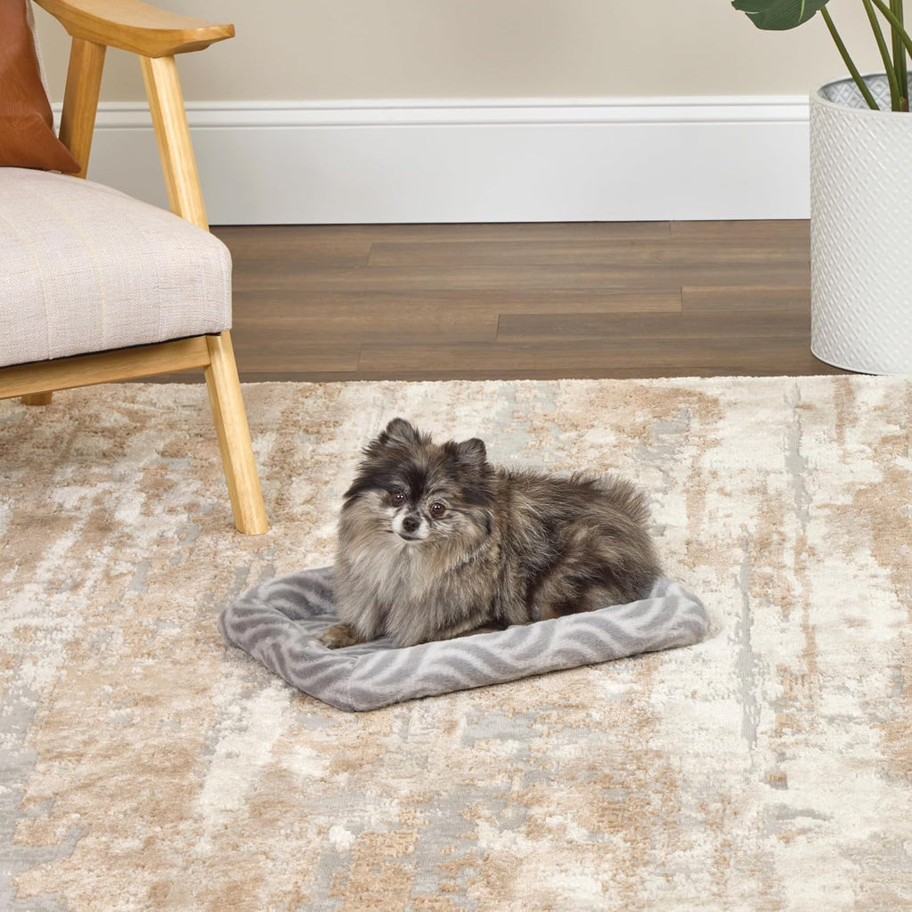 Wave Grey bolster bed by Pet Prime in crate