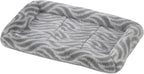 Wave Grey dog bed with elastic straps attached